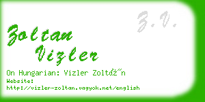 zoltan vizler business card